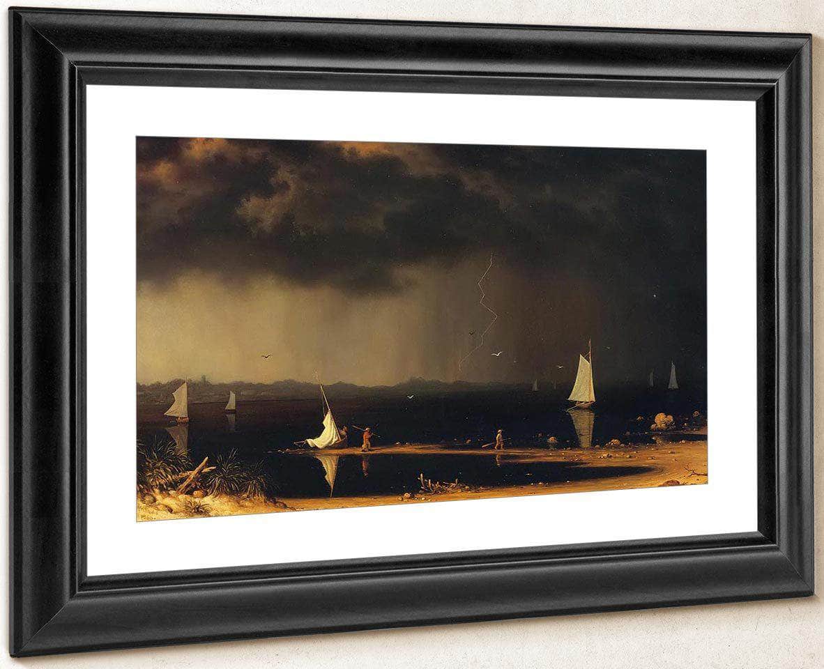 Thunder Storm On Narragansett Bay By Martin Johnson Heade Fine Art Print