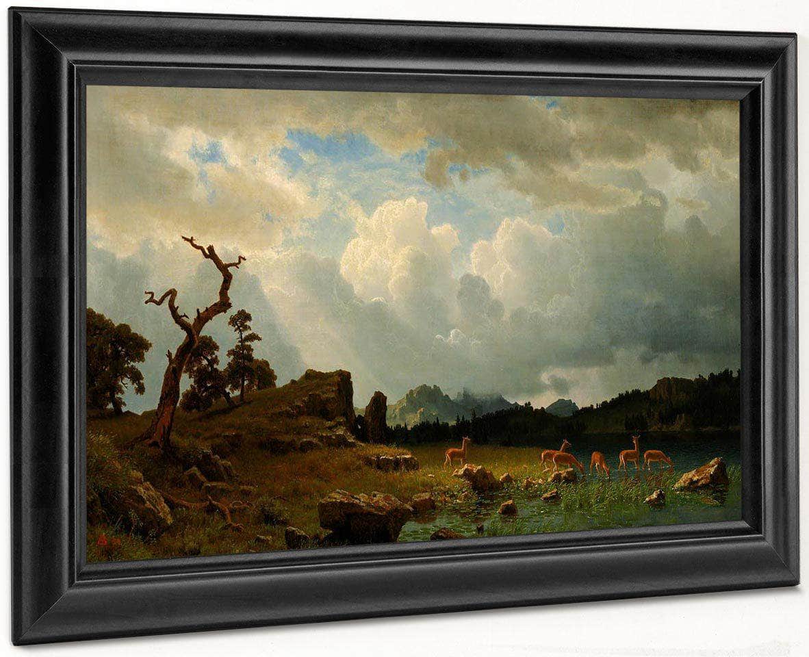 Thunderstorm In The Rocky Mountains By Albert Bierstadt Fine Art Print