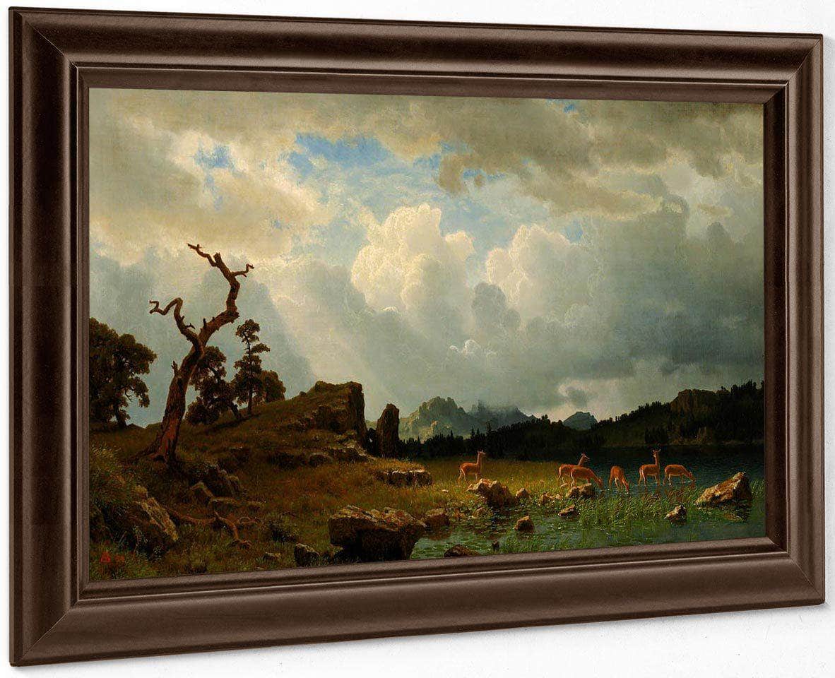 Thunderstorm In The Rocky Mountains By Albert Bierstadt Fine Art Print