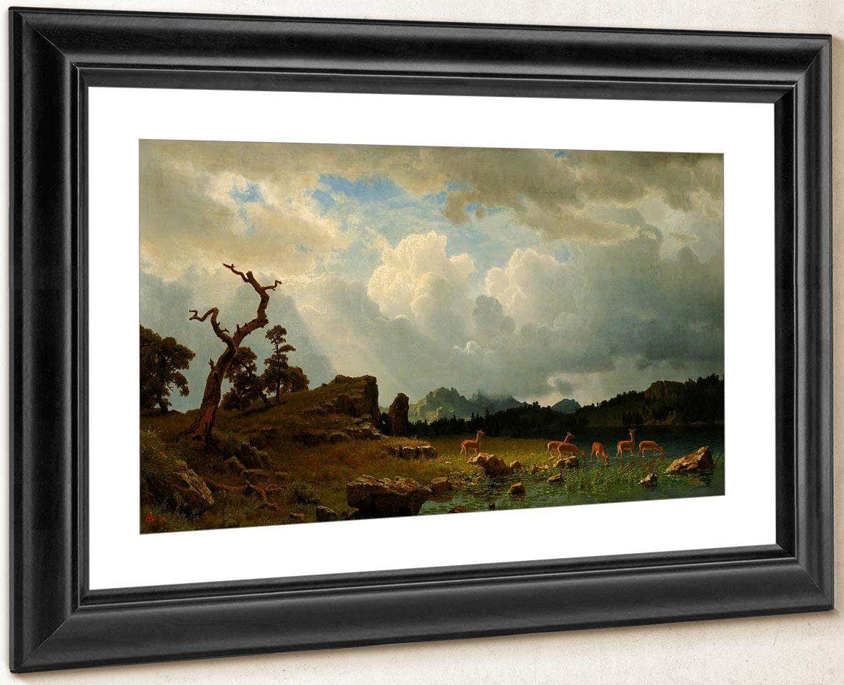 Thunderstorm In The Rocky Mountains By Albert Bierstadt Fine Art Print