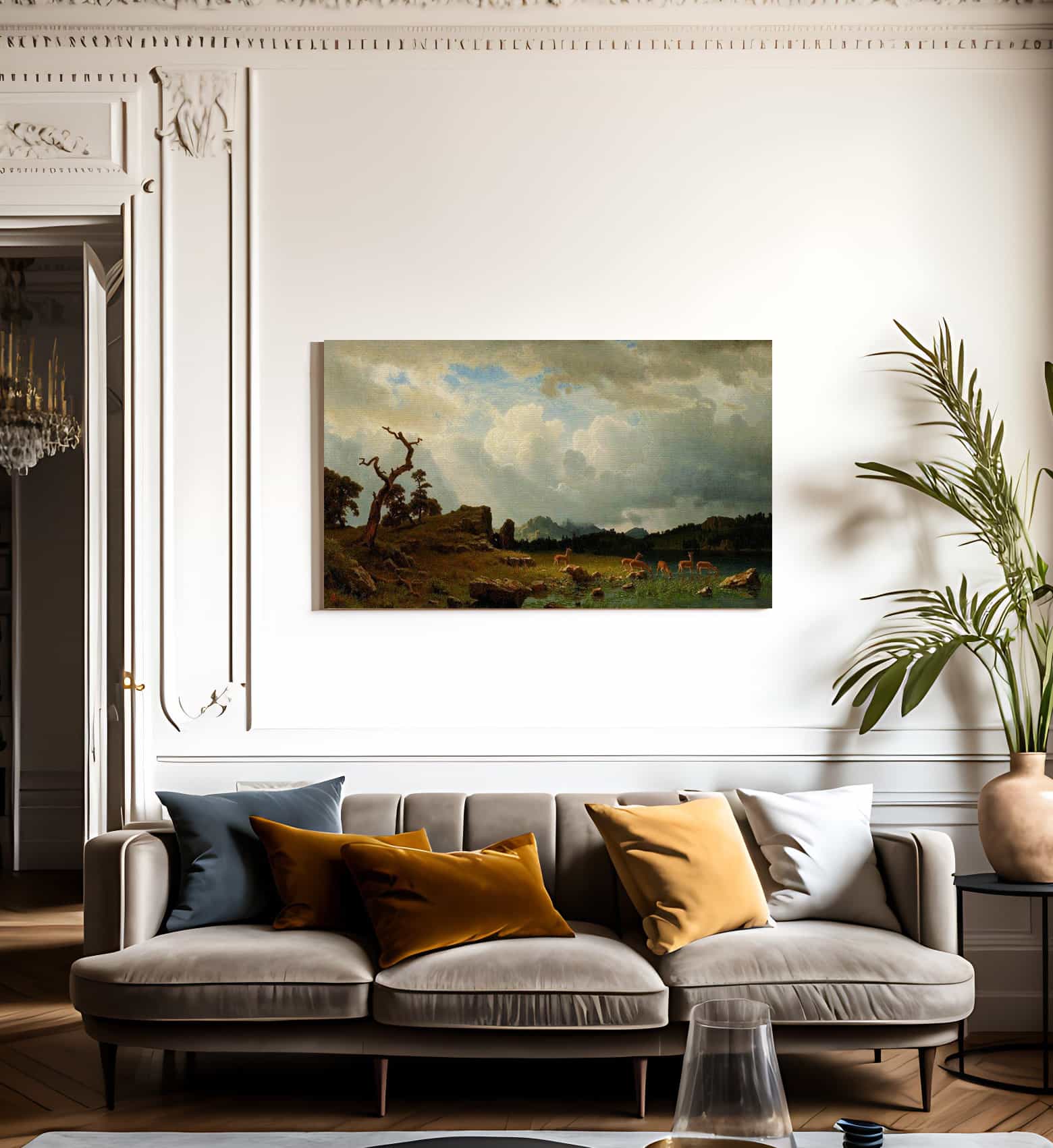 Thunderstorm In The Rocky Mountains By Albert Bierstadt Fine Art Print