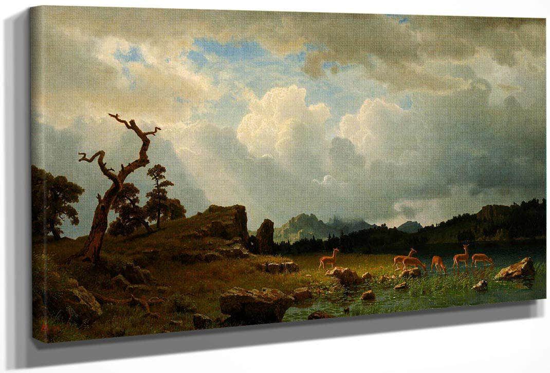 Thunderstorm In The Rocky Mountains By Albert Bierstadt Fine Art Print