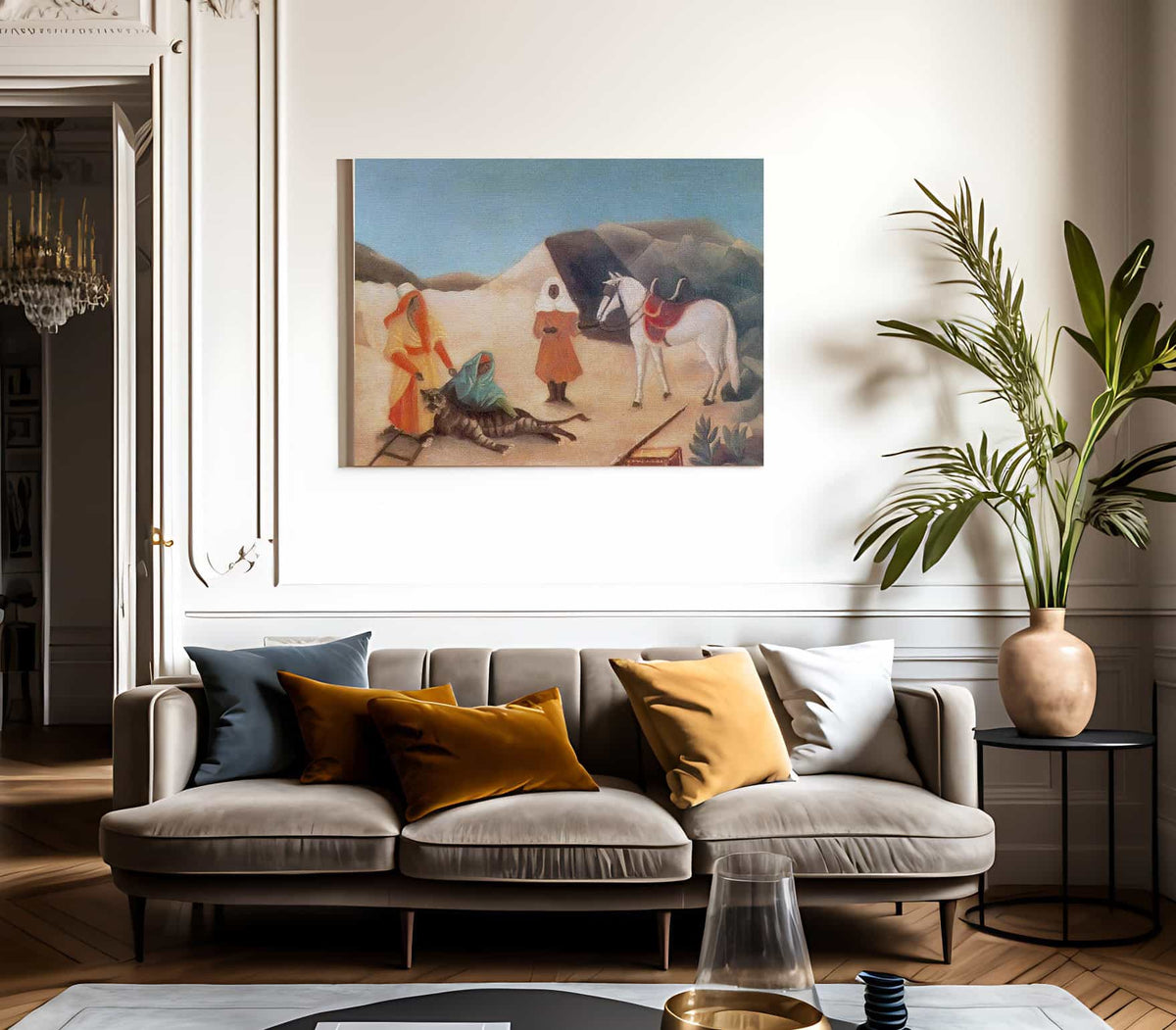 Tiger Hunt About 1904 By Henri Rousseau Fine Art Print