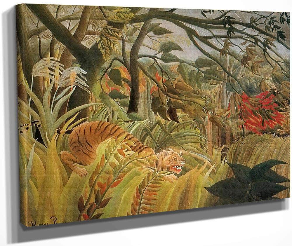 Tiger In A Tropical Storm By Henri Rousseau Fine Art Print