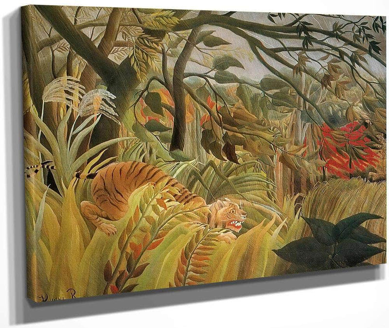 Tiger In A Tropical Storm By Henri Rousseau Fine Art Print
