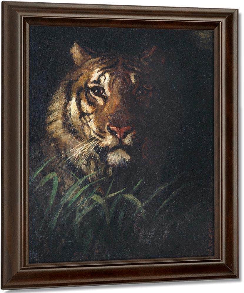 Tiger's Head By Abbott Handerson Thayer Fine Art Print