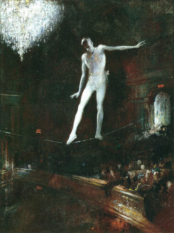 Tightrope Walker 1924 By Everett Shinn Fine Art Print