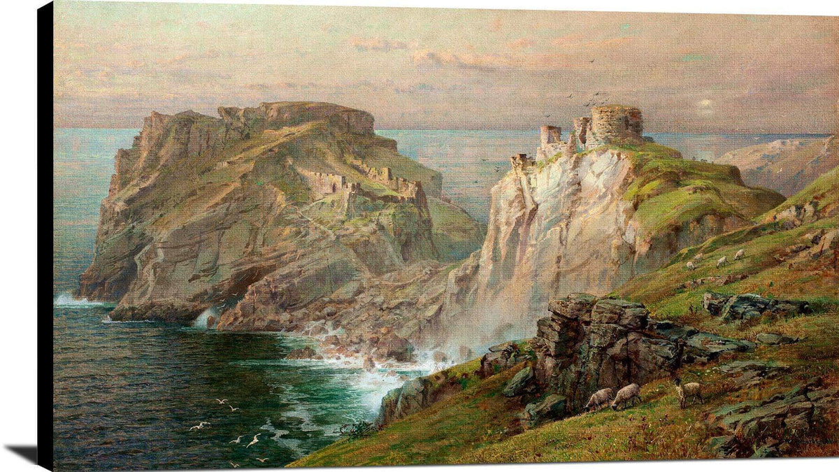Tintagel Painting William Trost Richards Canvas Art Fine Art Print