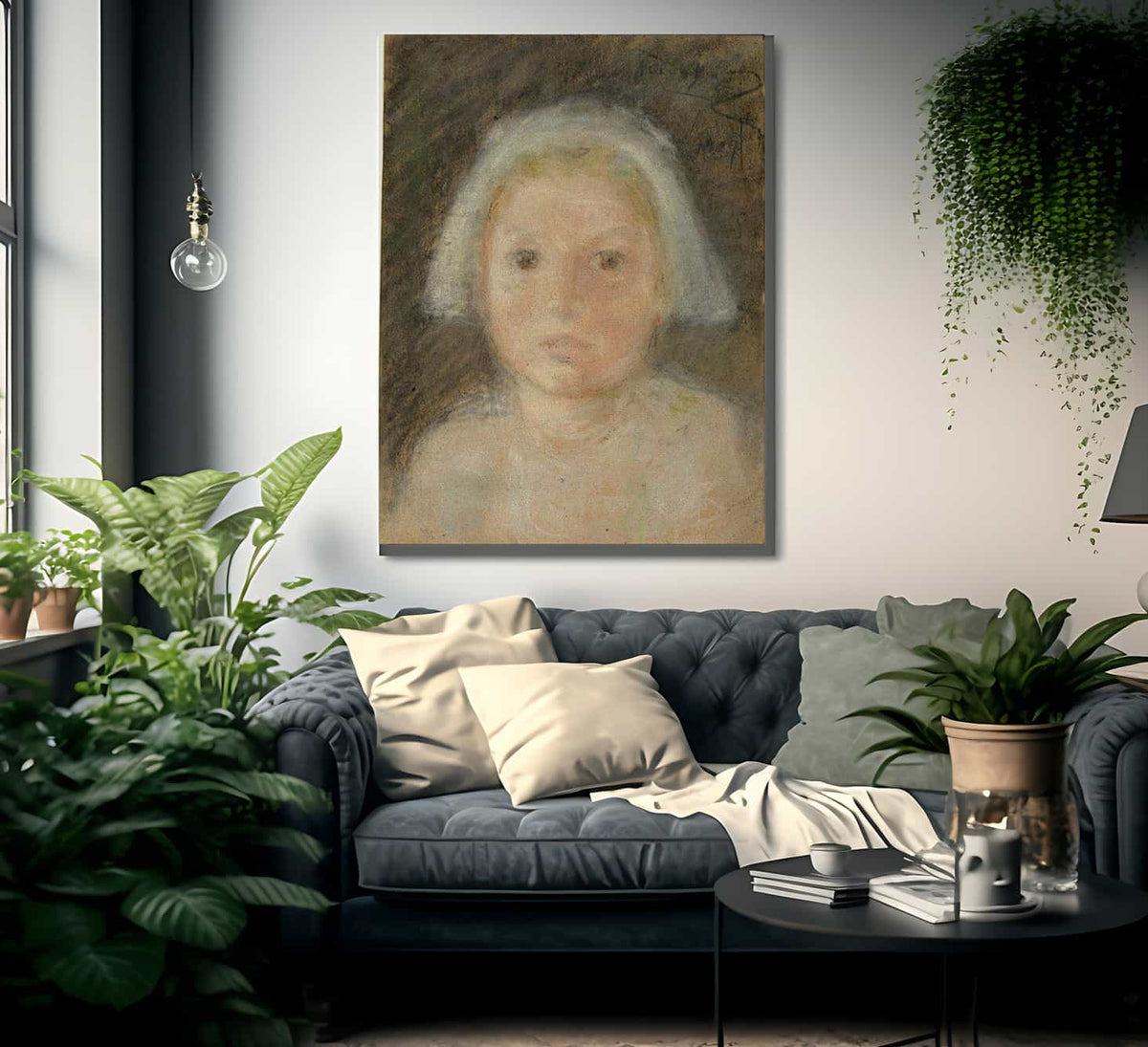 Tiny White Cap By Alice Pike Barney Fine Art Print