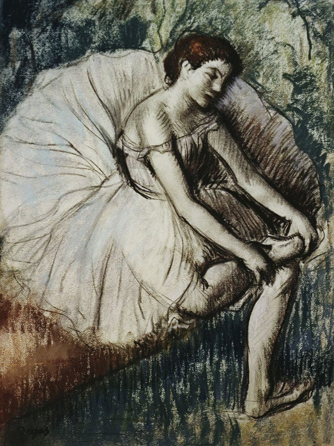 Tired Dancer By Edgar Degas Fine Art Print