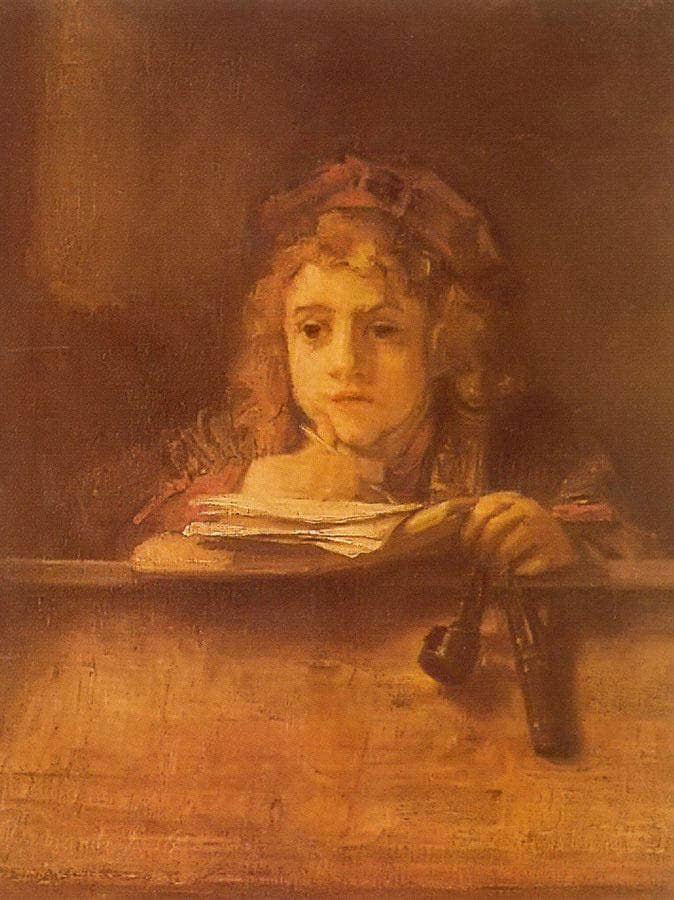 Titus At His Desk 1655 By Rembrandt Fine Art Print