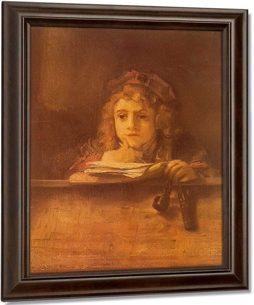 Titus At His Desk 1655 By Rembrandt Fine Art Print