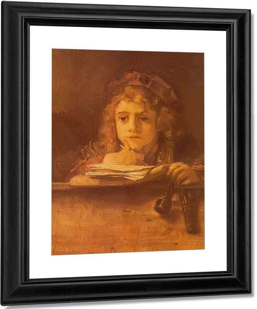 Titus At His Desk 1655 By Rembrandt Fine Art Print