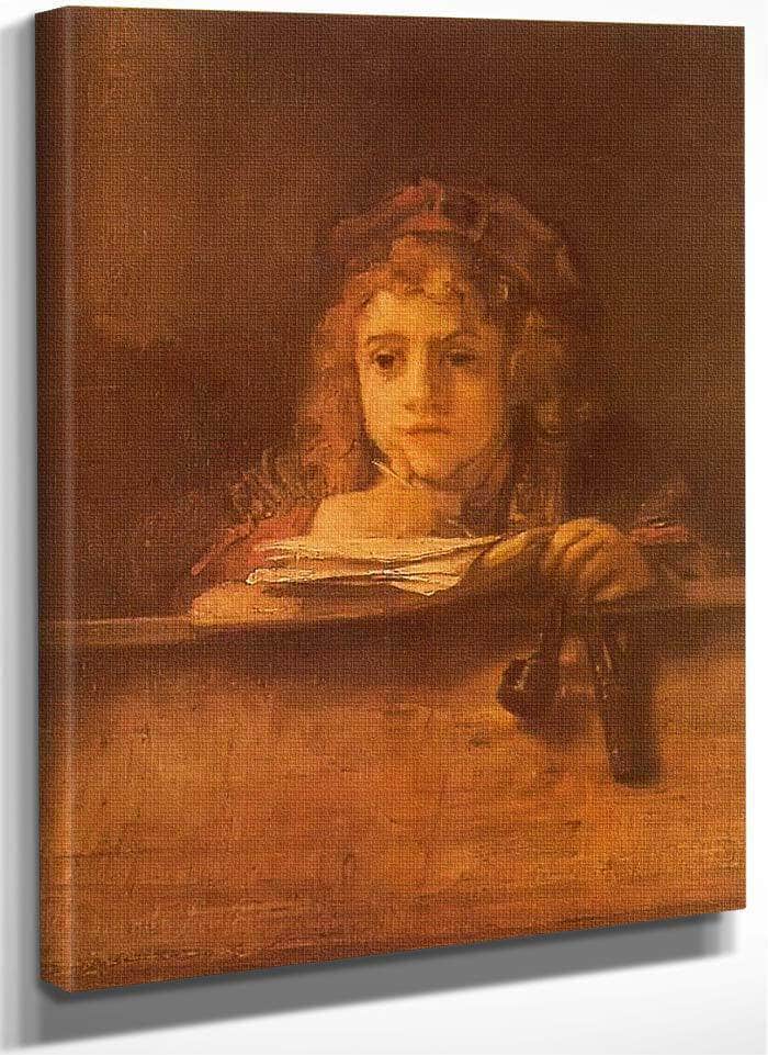 Titus At His Desk 1655 By Rembrandt Fine Art Print