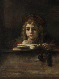 Titus Van Rijn The Artist's Son Reading By Rembrandt Fine Art Print