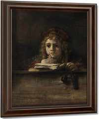 Titus Van Rijn The Artist's Son Reading By Rembrandt Fine Art Print