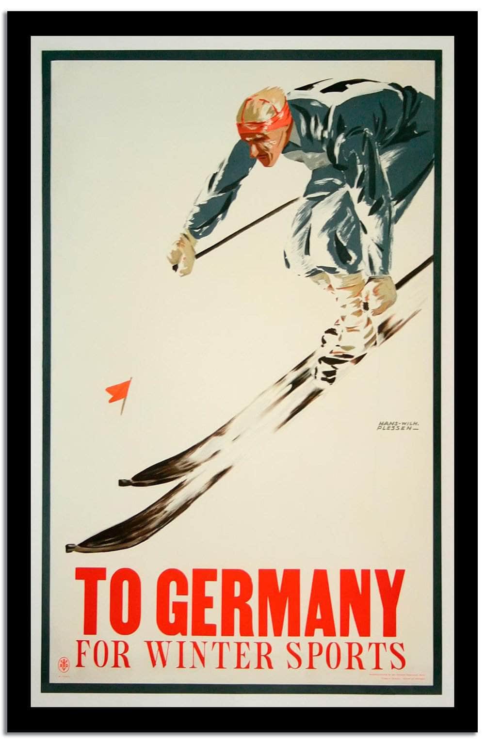 To Germany  Vintage Poster Fine Art Print