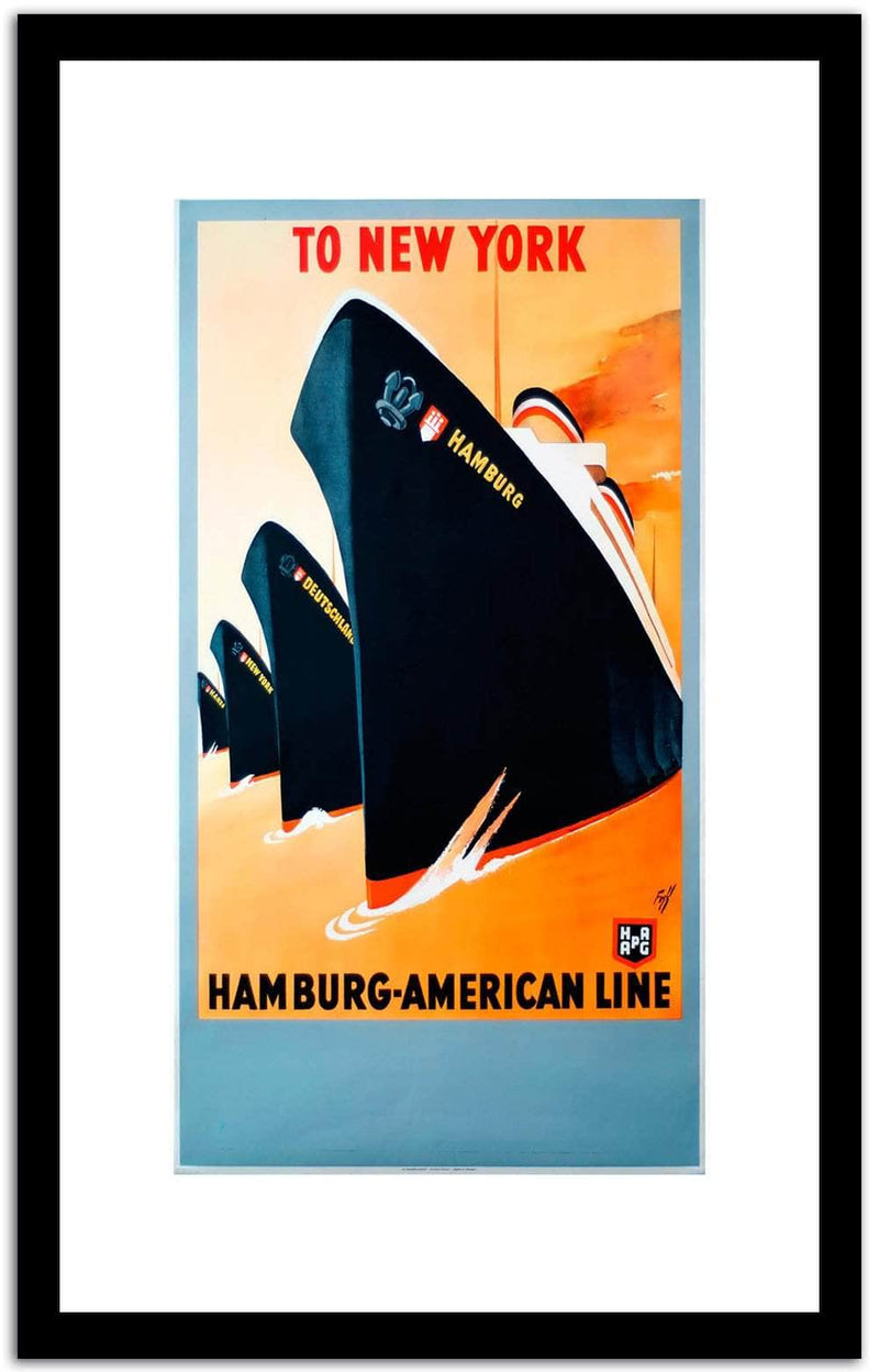To New York  Vintage Poster Fine Art Print