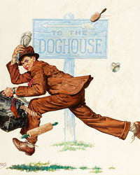 To The Doghouse By Monte Crews Fine Art Print