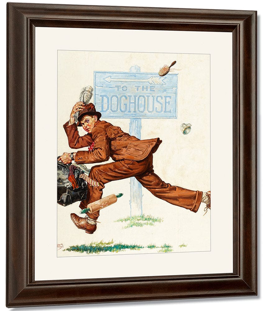 To The Doghouse By Monte Crews Fine Art Print