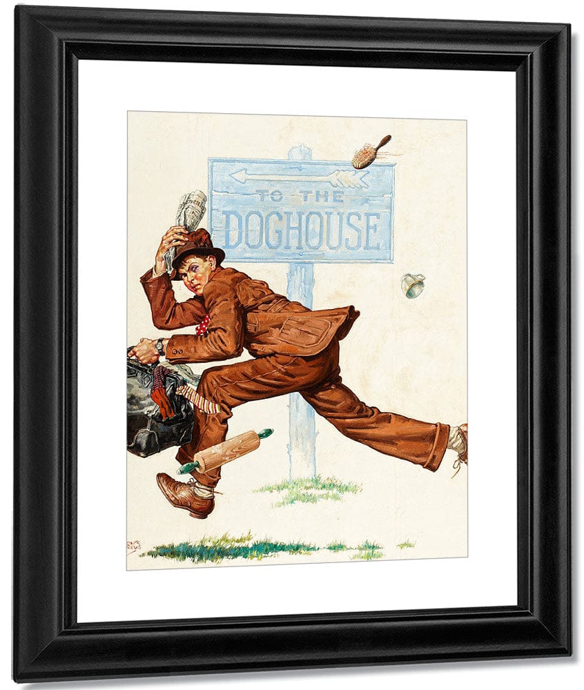 To The Doghouse By Monte Crews Fine Art Print