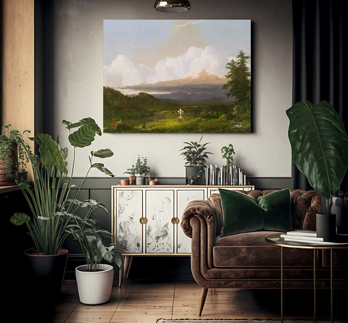 To The Memory Of Cole By Frederic Edwin Church Fine Art Print