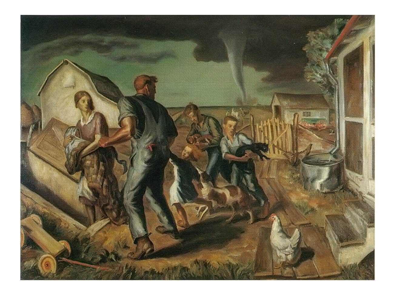 Tornado Over Kansas by John Steuart Curry Print Fine Art Print