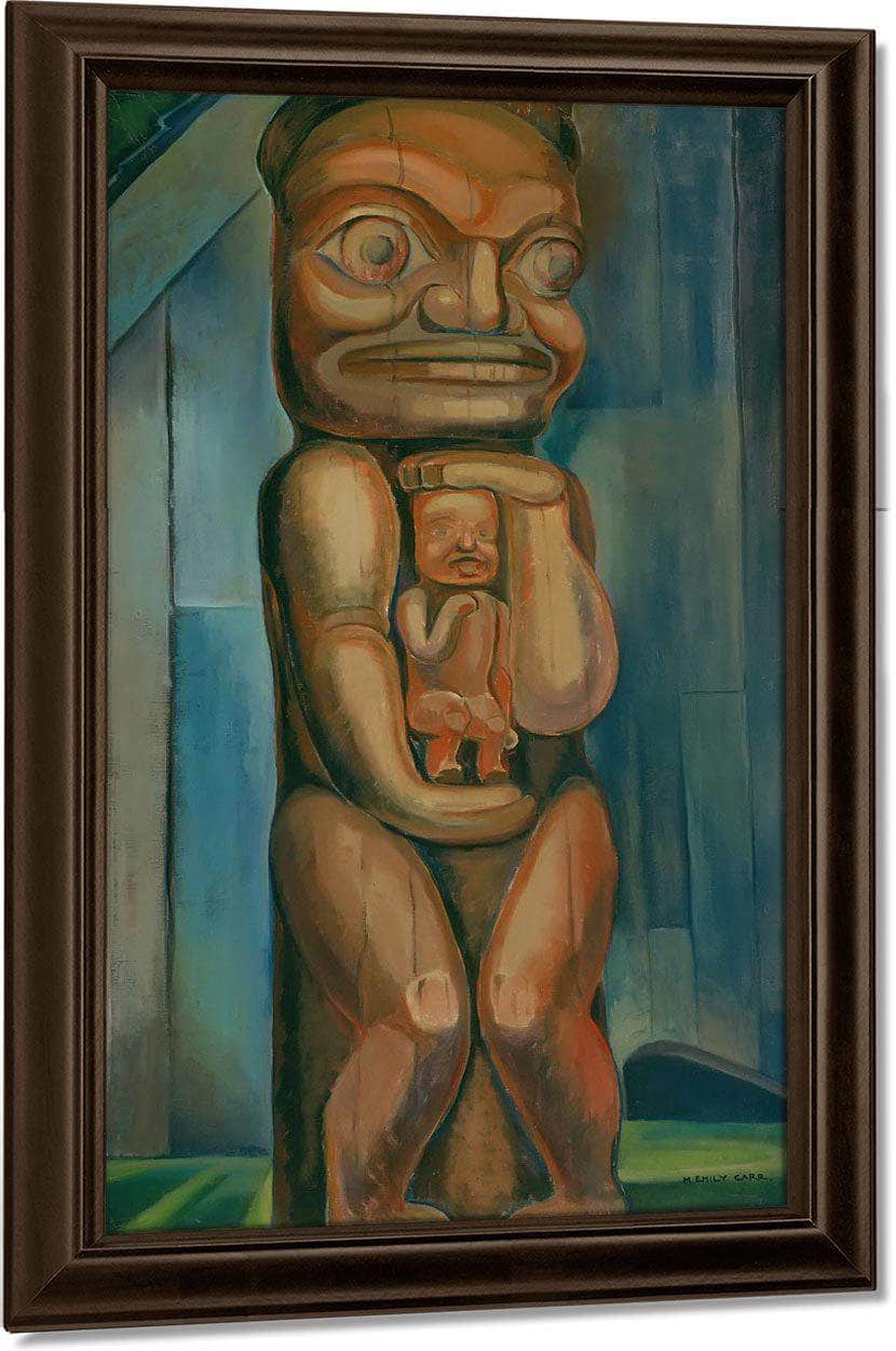 Totem Mother By Kitwancool By Emily Carr Fine Art Print