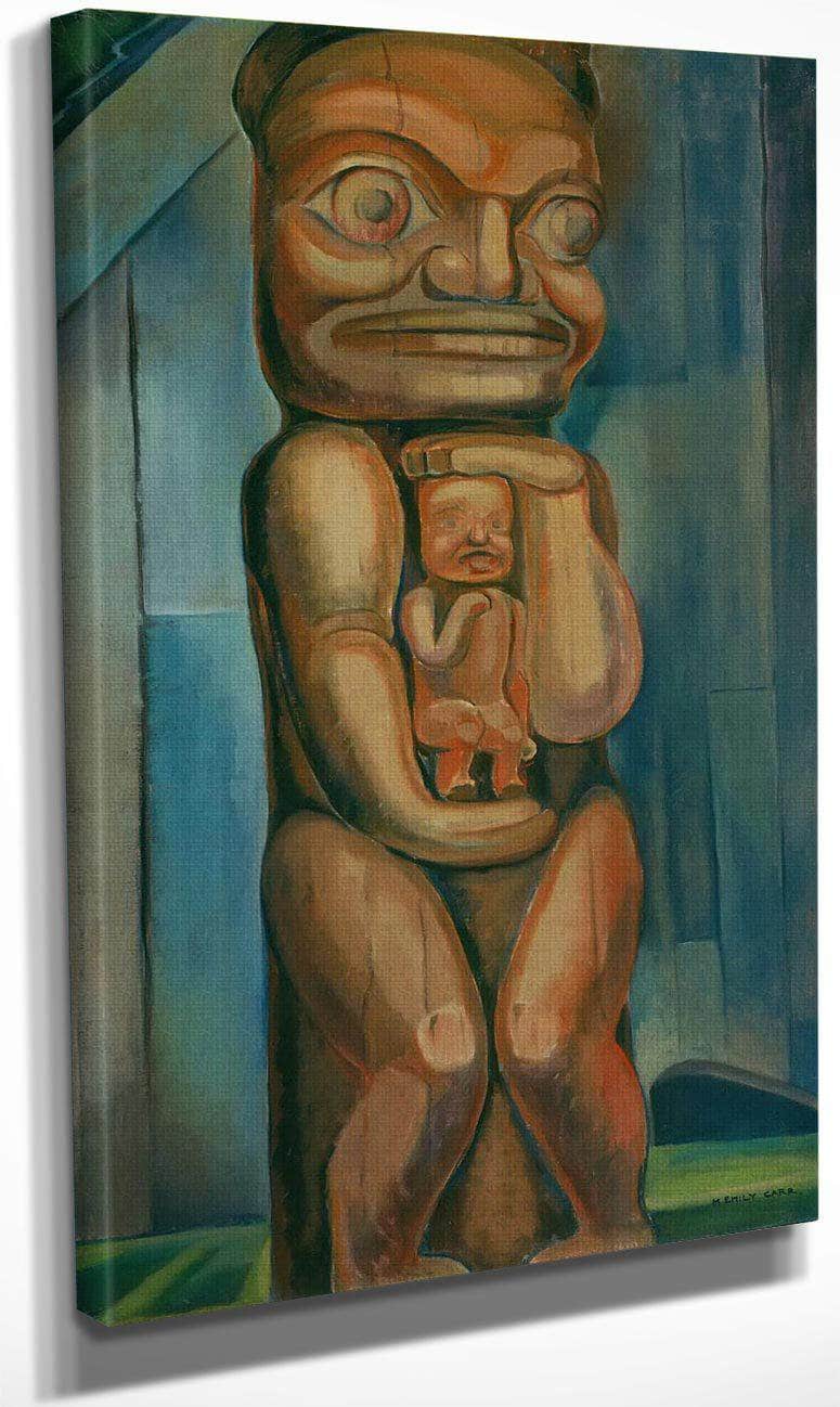 Totem Mother By Kitwancool By Emily Carr Fine Art Print