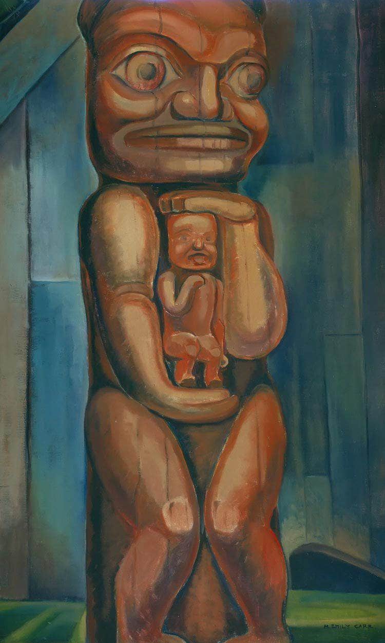 Totem Mother By Kitwancool By Emily Carr By Copy Fine Art Print