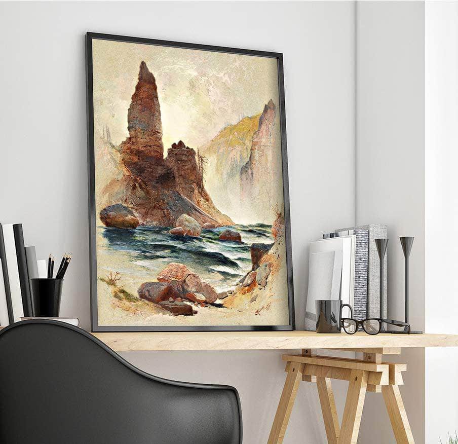 Tower Falls, Yellowstone Painting Jasper Francis Cropsey Canvas Art Fine Art Print