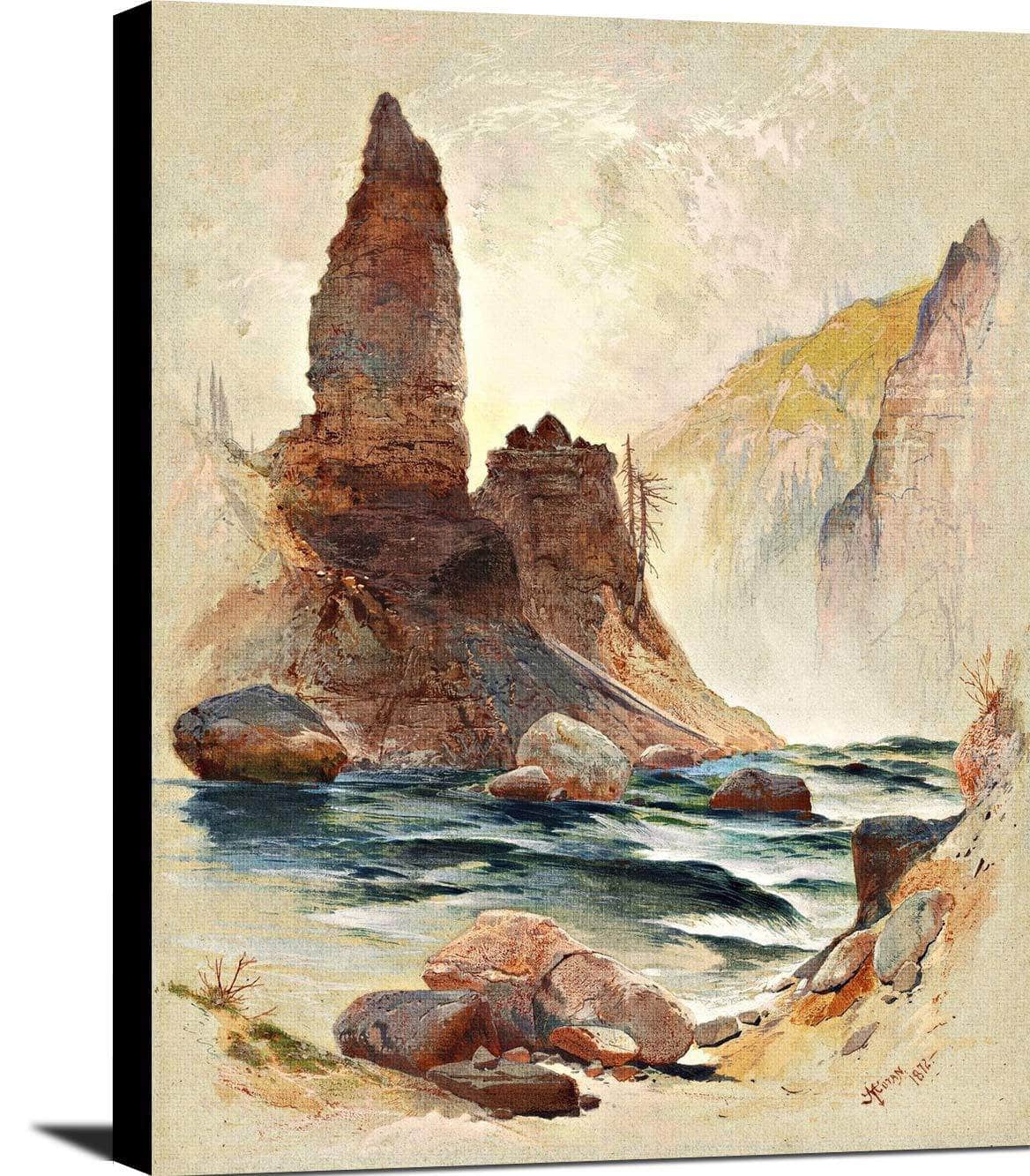 Tower Falls, Yellowstone Painting Jasper Francis Cropsey Canvas Art Fine Art Print
