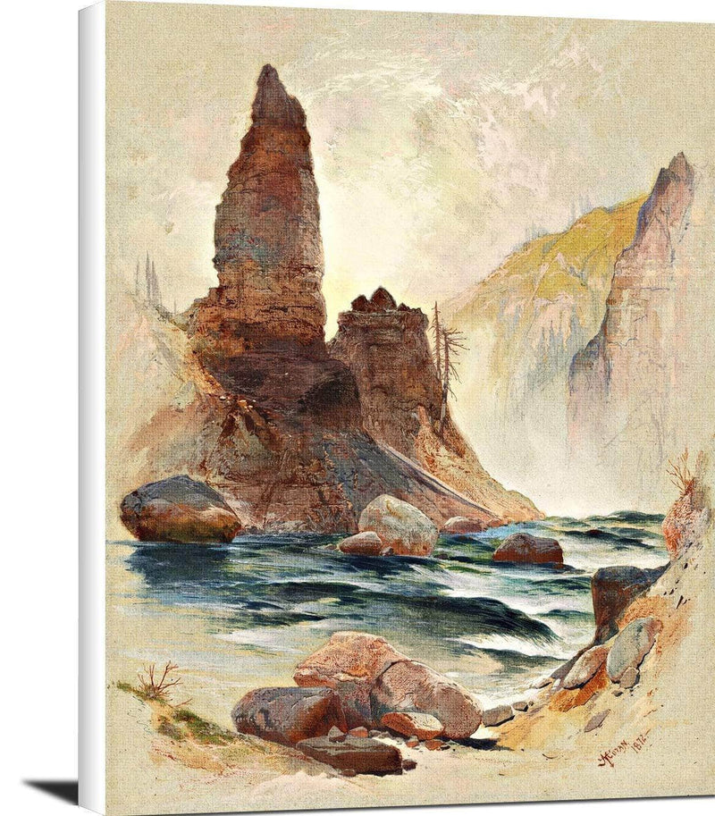 Tower Falls, Yellowstone Painting Jasper Francis Cropsey Canvas Art Fine Art Print