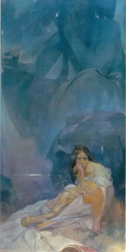 Tragedy By Alphonse Mucha Fine Art Print