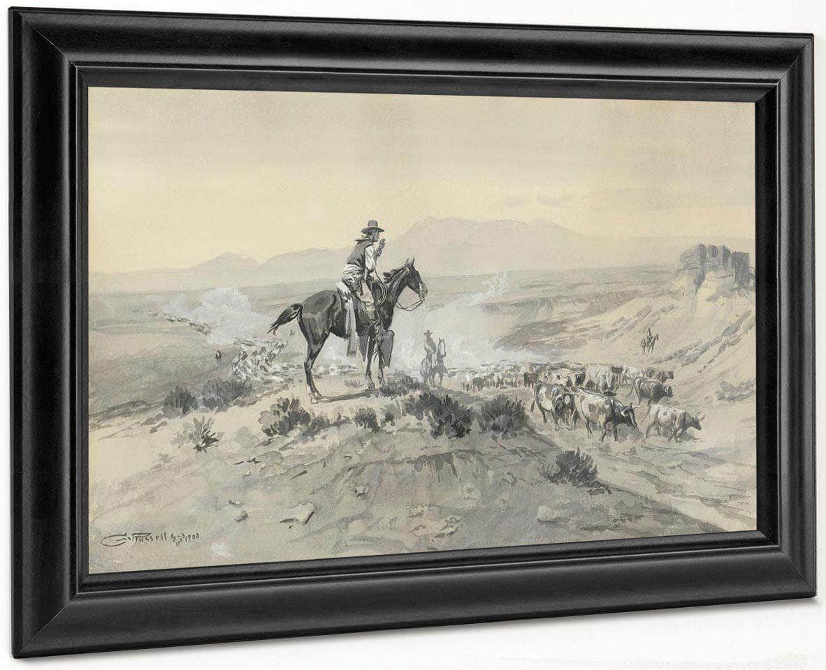 Trail Boss By Charles Marion Russell Fine Art Print