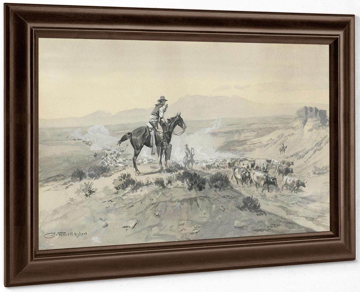 Trail Boss By Charles Marion Russell Fine Art Print