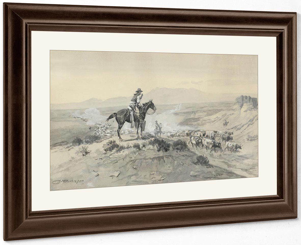 Trail Boss By Charles Marion Russell Fine Art Print