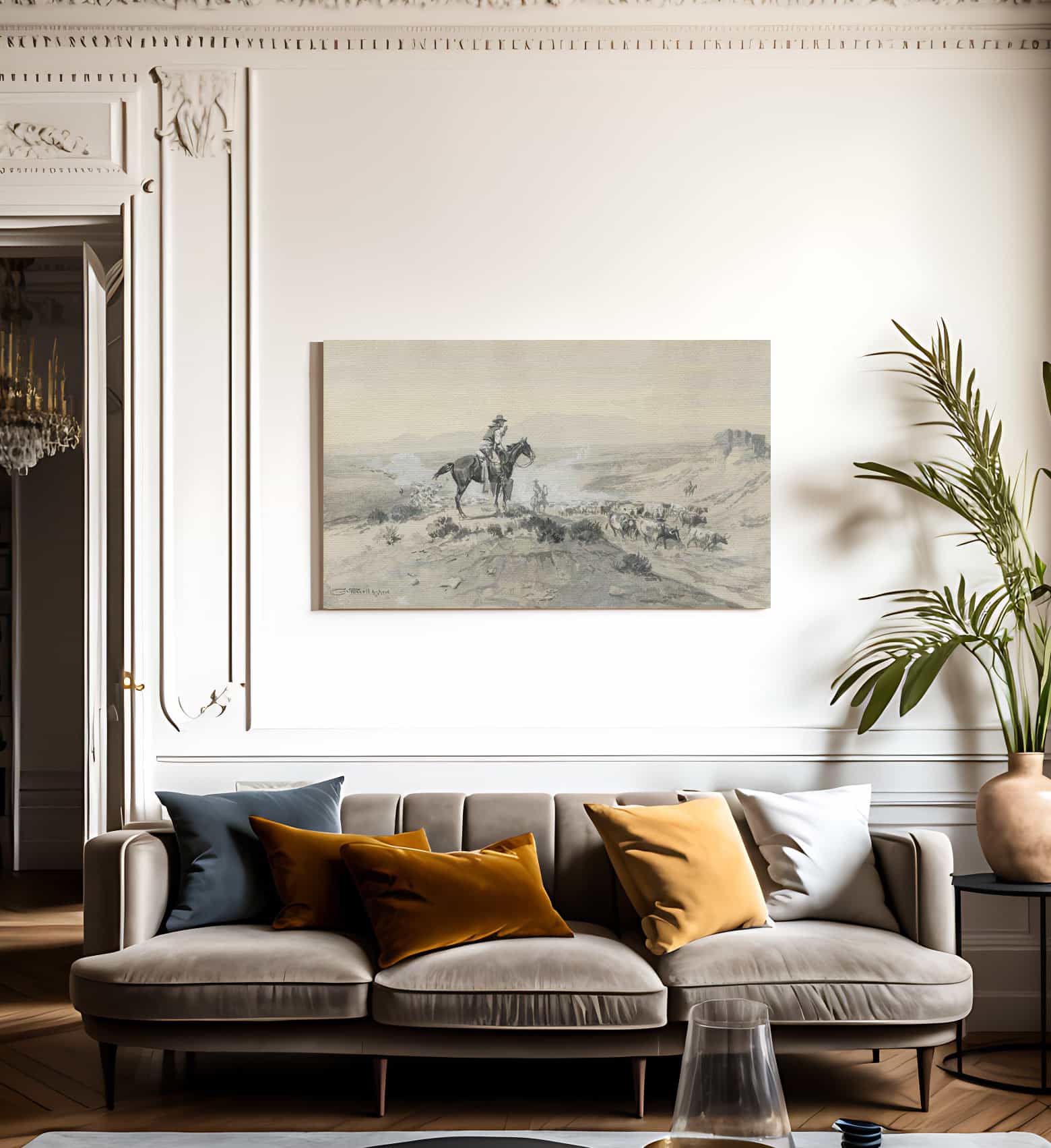 Trail Boss By Charles Marion Russell Fine Art Print