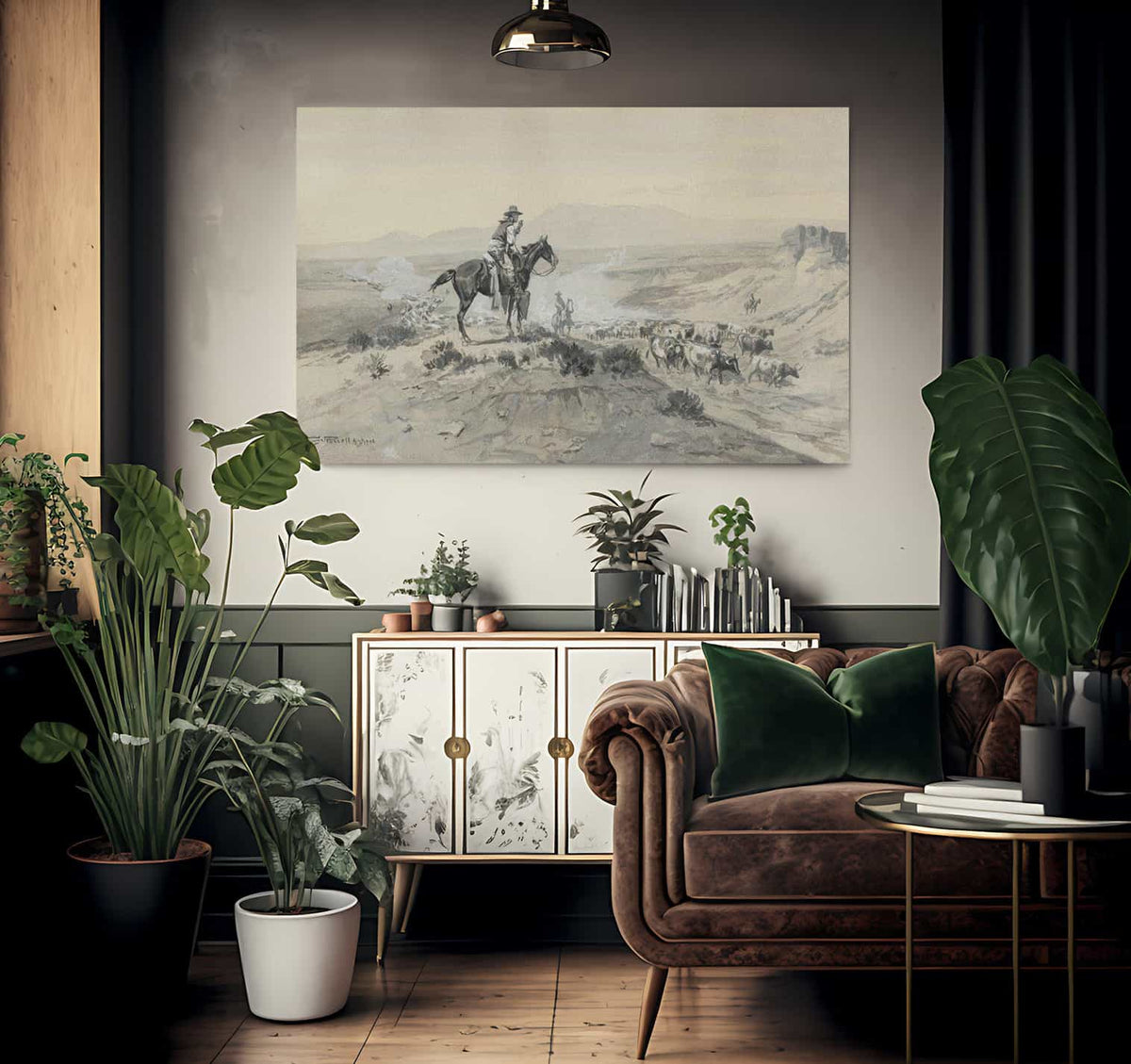 Trail Boss By Charles Marion Russell Fine Art Print