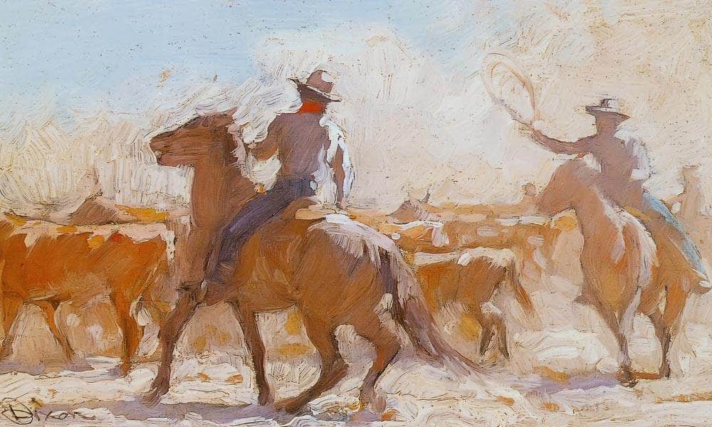Trail Herd By Maynard Dixon Fine Art Print