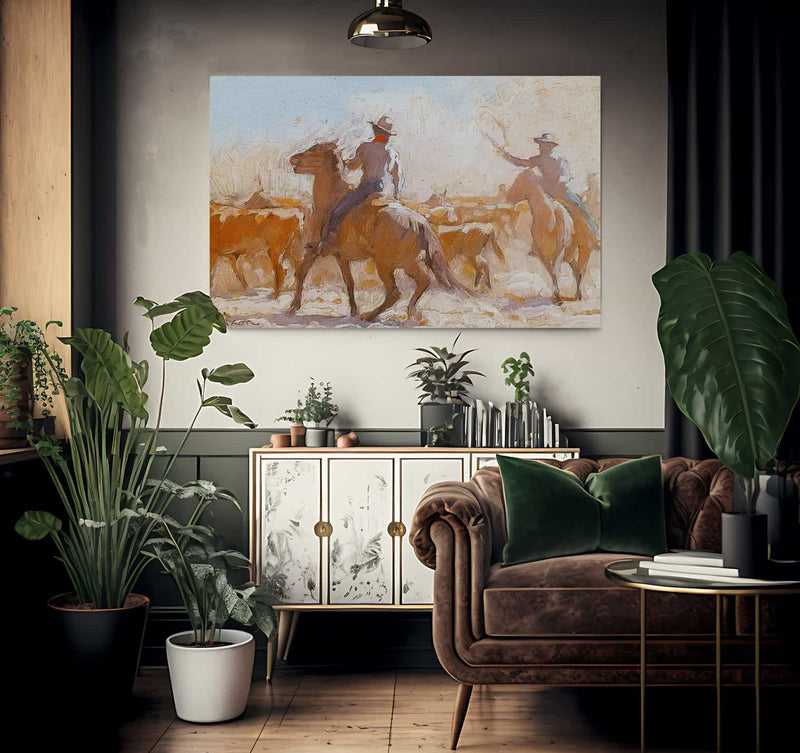 Trail Herd By Maynard Dixon Fine Art Print