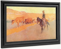Trailing Texas Cattle By Frederic Remington Fine Art Print