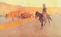 Trailing Texas Cattle By Frederic Remington Fine Art Print