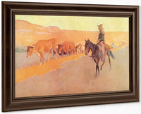 Trailing Texas Cattle By Frederic Remington Fine Art Print