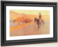Trailing Texas Cattle By Frederic Remington Fine Art Print