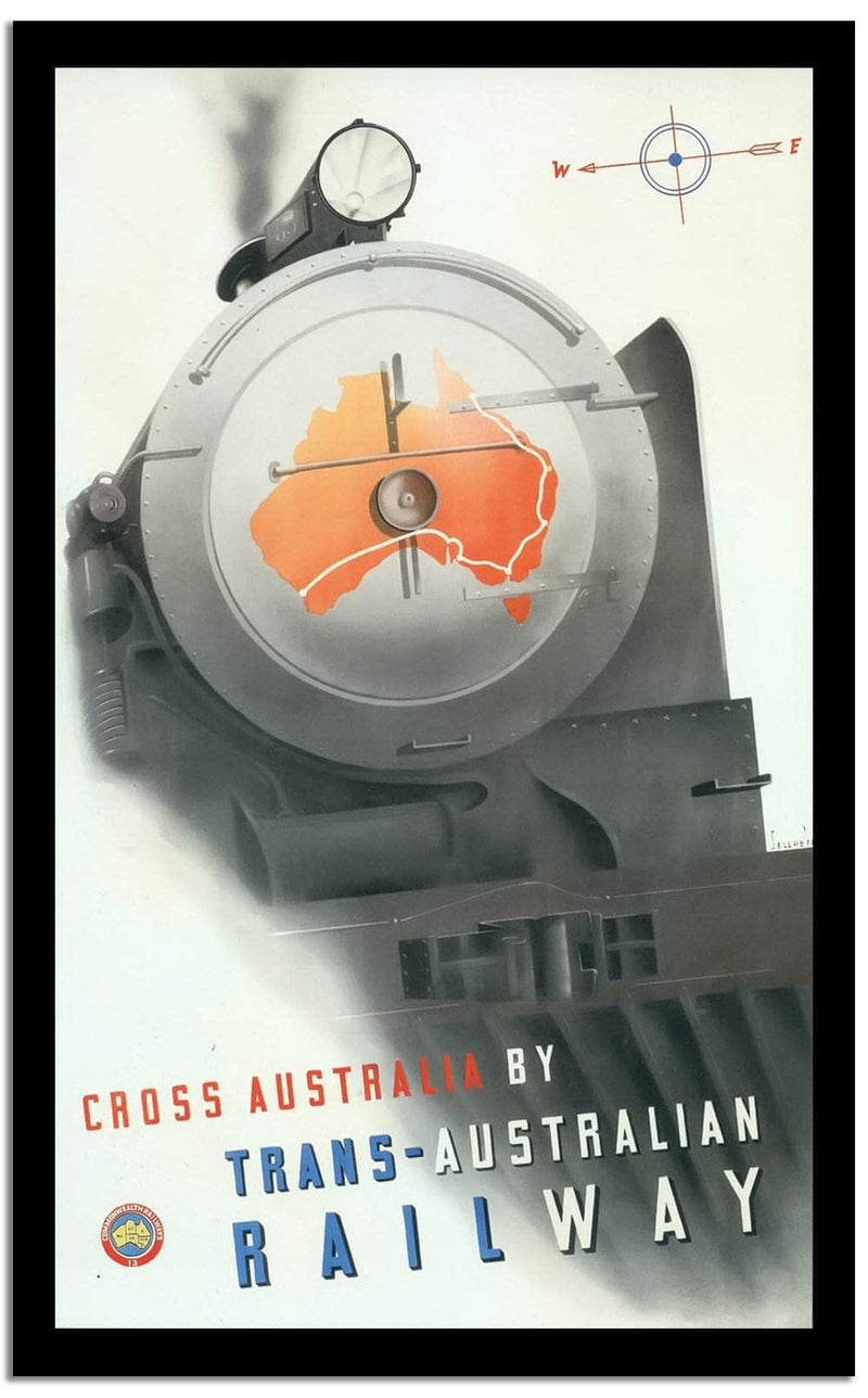 Trans  Ustralian Rail Way  Vintage Poster Fine Art Print
