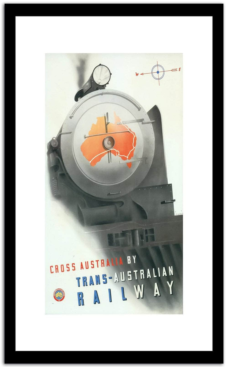 Trans  Ustralian Rail Way  Vintage Poster Fine Art Print