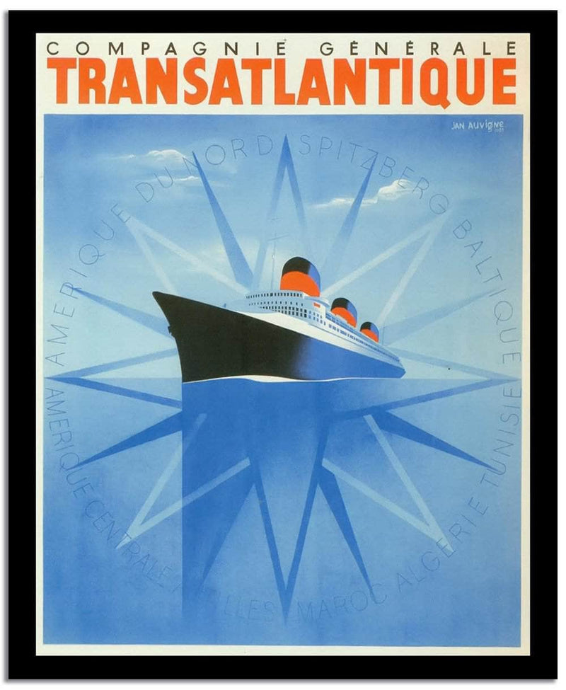 Transatlantique  Vintage Poster Fine Art Print