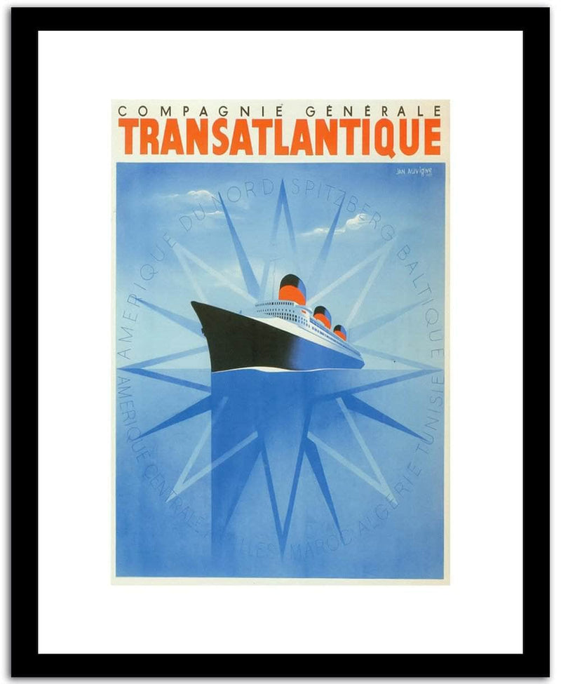 Transatlantique  Vintage Poster Fine Art Print