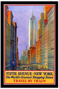 Travel By Train  Vintage Poster Fine Art Print